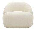 Poltrona Ginevra Bianca In Plywood Con Tessuto Bouclé Morbido E Comfort Nordic 81x78x64 Cm