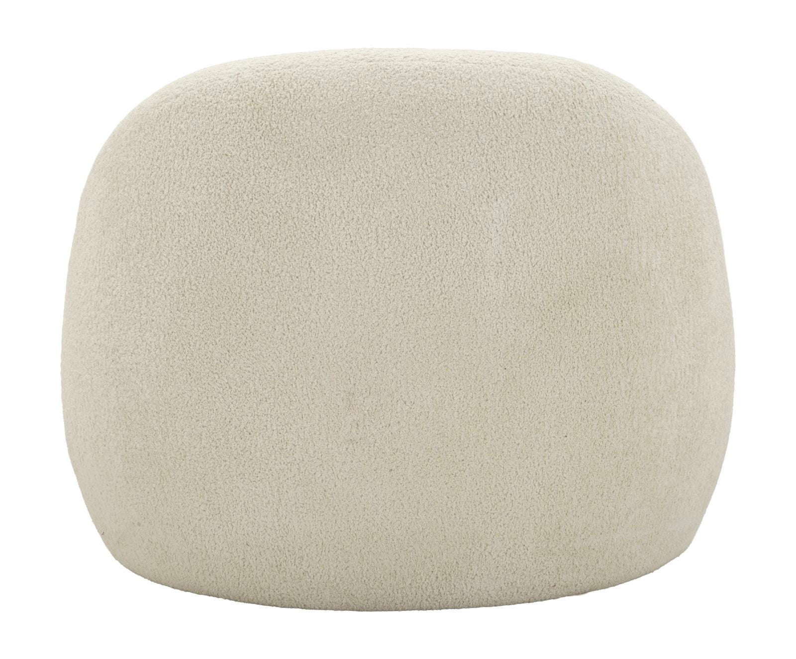 Poltrona Ginevra Bianca In Plywood Con Tessuto Bouclé Morbido E Comfort Nordic 81x78x64 Cm