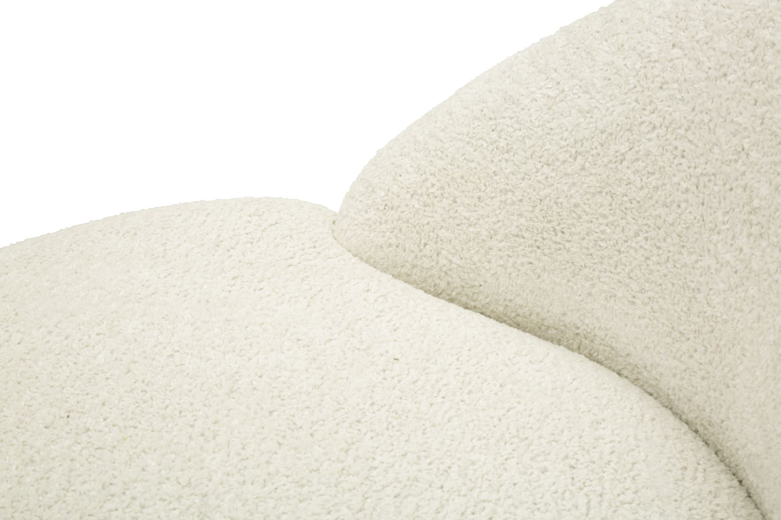 Poltrona Ginevra Bianca In Plywood Con Tessuto Bouclé Morbido E Comfort Nordic 81x78x64 Cm
