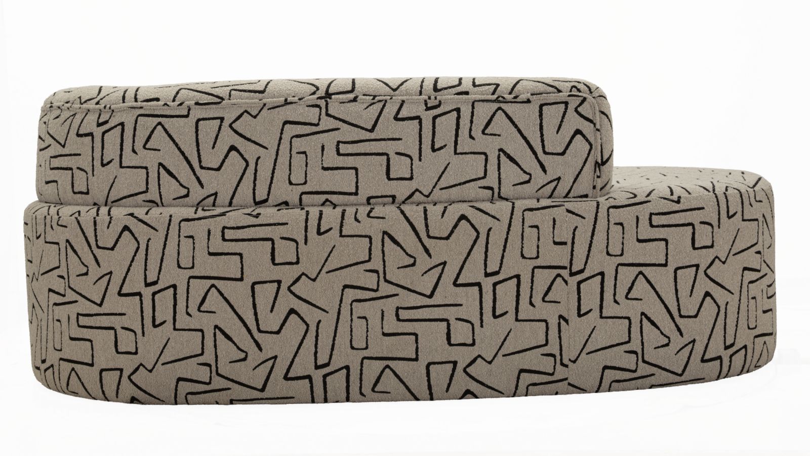 Divanetto Nairobi Cm 176 X 91,5 X 69 In Legno Compensato Spugna E Poliestere Per Salotto Moderno
