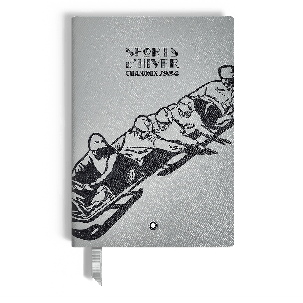 Montblanc notebook #146 a righe Meisterstück X Olympic Heritage Chamonix 1924 grigio 132988