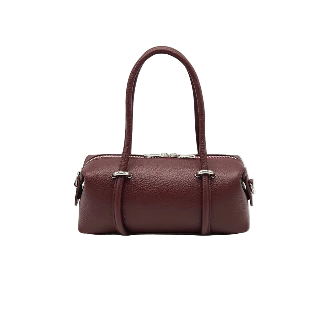 Small East-West Boston Bag in Pebbled Leather