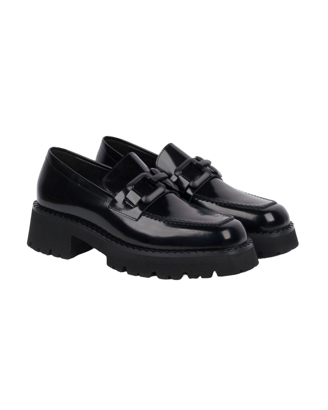 MOCASSINO CON MORSETTO NERO