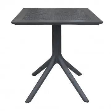 Tavolo Jarvis in polipropilene antracite 80 x 80
