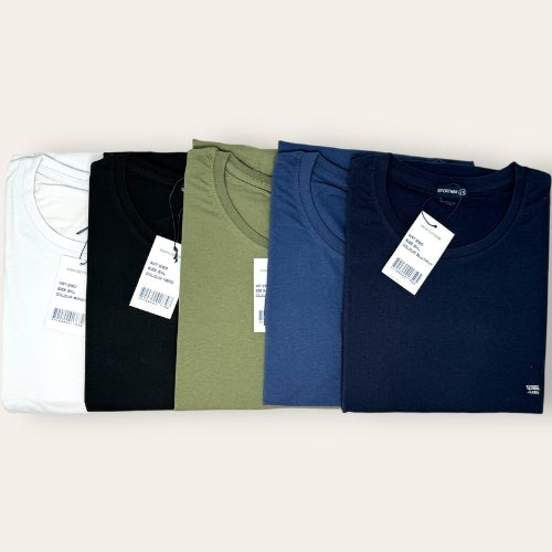Sportman T-shirt Uomo Calibrata Con Ricamo Mezza Manica In Puro Cotone  Art. S160