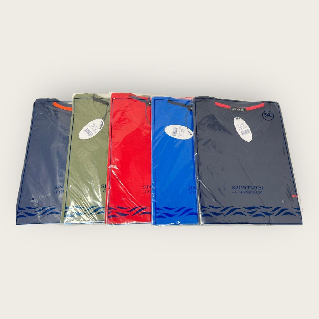 Sportman T-shirt Uomo Calibrata Con Ricamo Mezza Manica In Puro Cotone  Art. S161