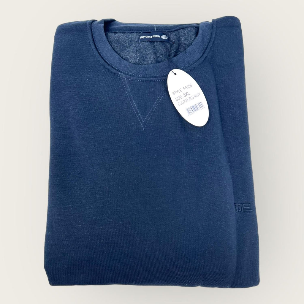 Sportman Inverno Felpa Uomo Calibrata In Cotone Girocollo Con Ricamo  Art. Fe155