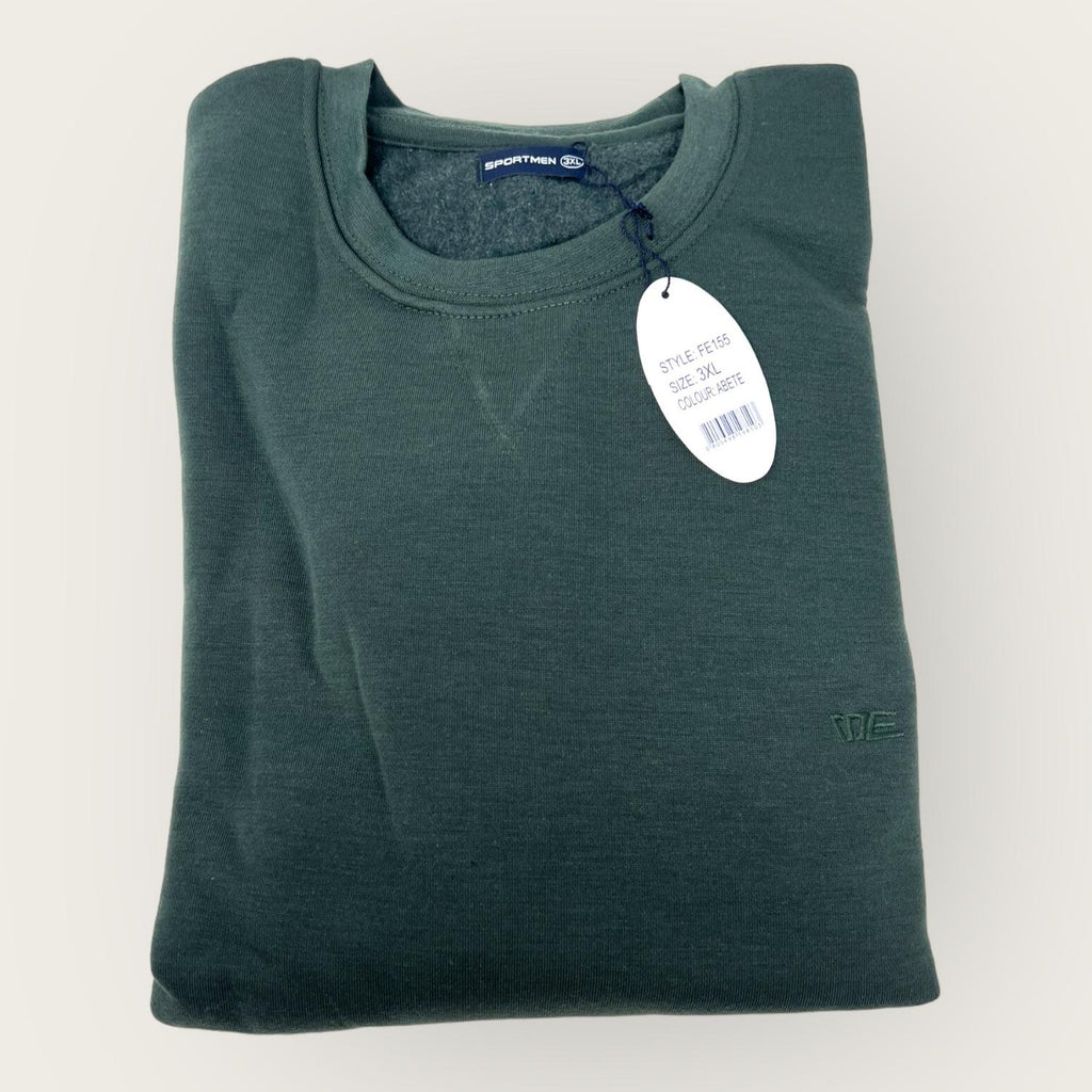 Sportman Inverno Felpa Uomo Calibrata In Cotone Girocollo Con Ricamo  Art. Fe155