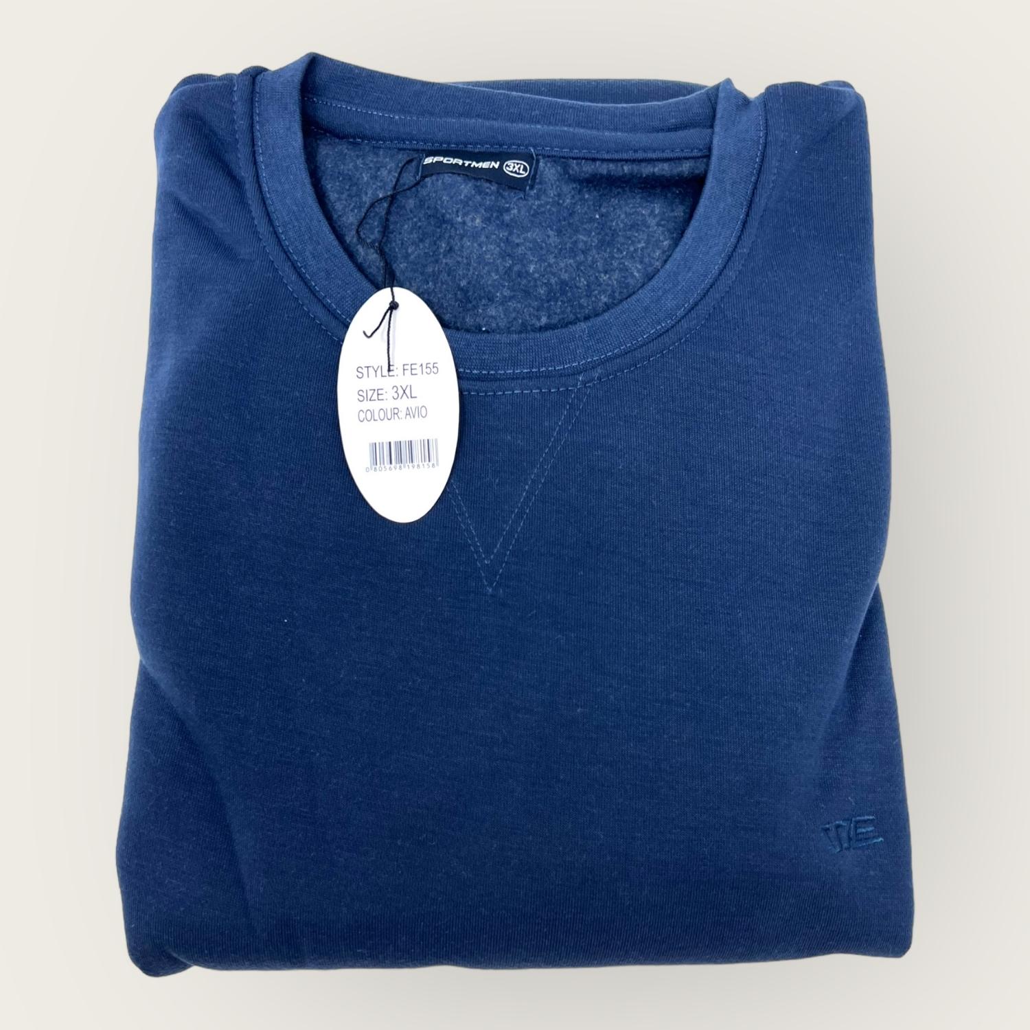 Sportman Inverno Felpa Uomo Calibrata In Cotone Girocollo Con Ricamo  Art. Fe155