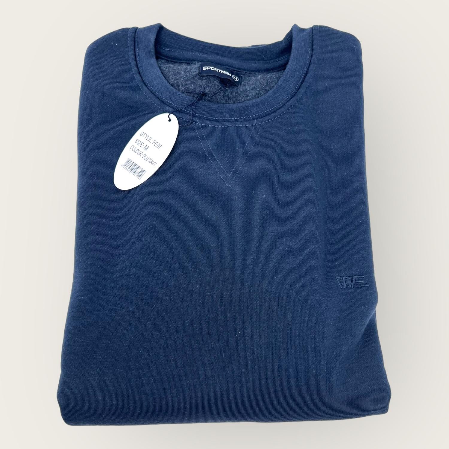 Sportman Inverno Felpa Uomo In Cotone Girocollo Con Ricamo  Art. Fe07