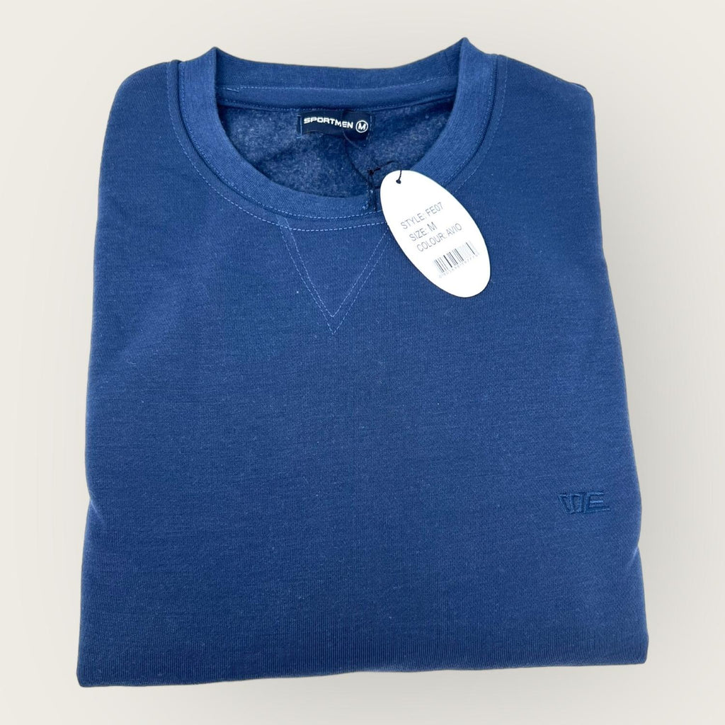 Sportman Inverno Felpa Uomo In Cotone Girocollo Con Ricamo  Art. Fe07