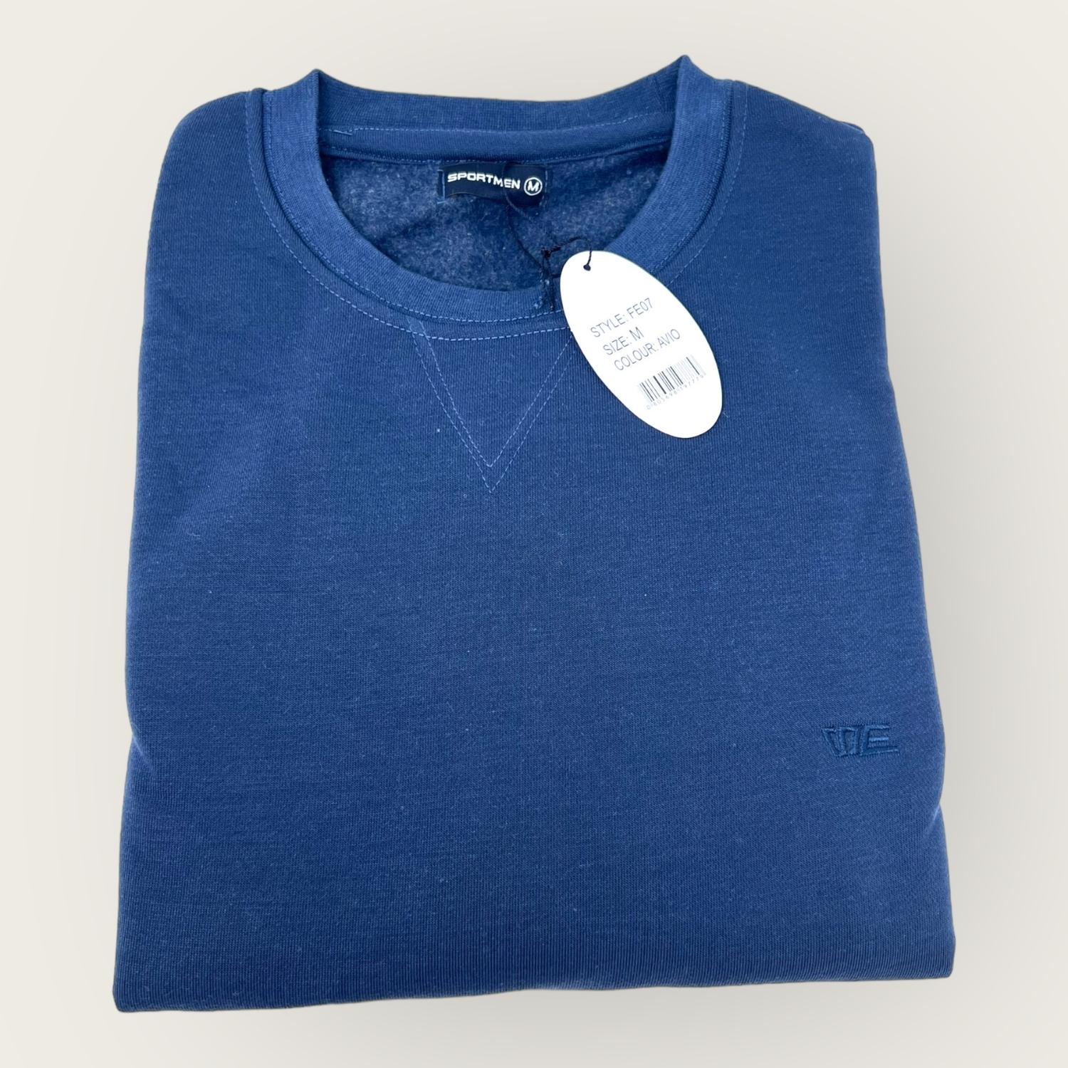 Sportman Inverno Felpa Uomo In Cotone Girocollo Con Ricamo  Art. Fe07
