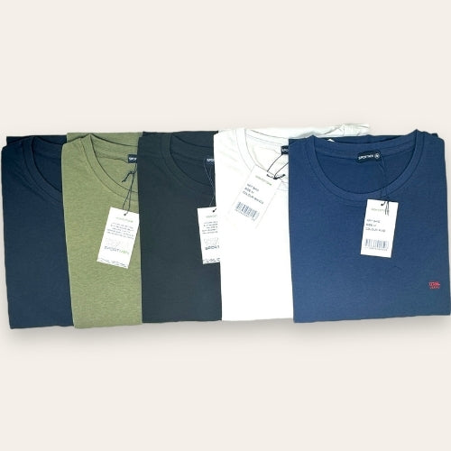 Sportman - T-shirt Uomo Mezza Manica Con Ricamo In Puro Cotone  Art. Sh10