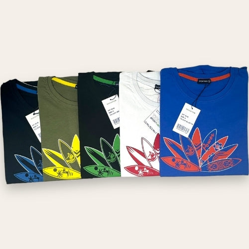Sportman - T-shirt Uomo Mezza Manica Stampata In Puro Cotone  Art. Sh12