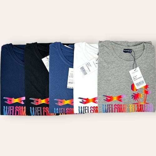 Sportman - T-shirt Uomo Mezza Manica Stampata In Puro Cotone  Art. Sh17