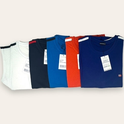 Sportman - T-shirt Uomo Giro Manica Con Ricamo In Puro Cotone  Art. Sh19