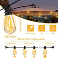 Catena Luminosa LED ST38 30,5 m – Lampadine Edison Dimmerabili Infrangibili per Esterni