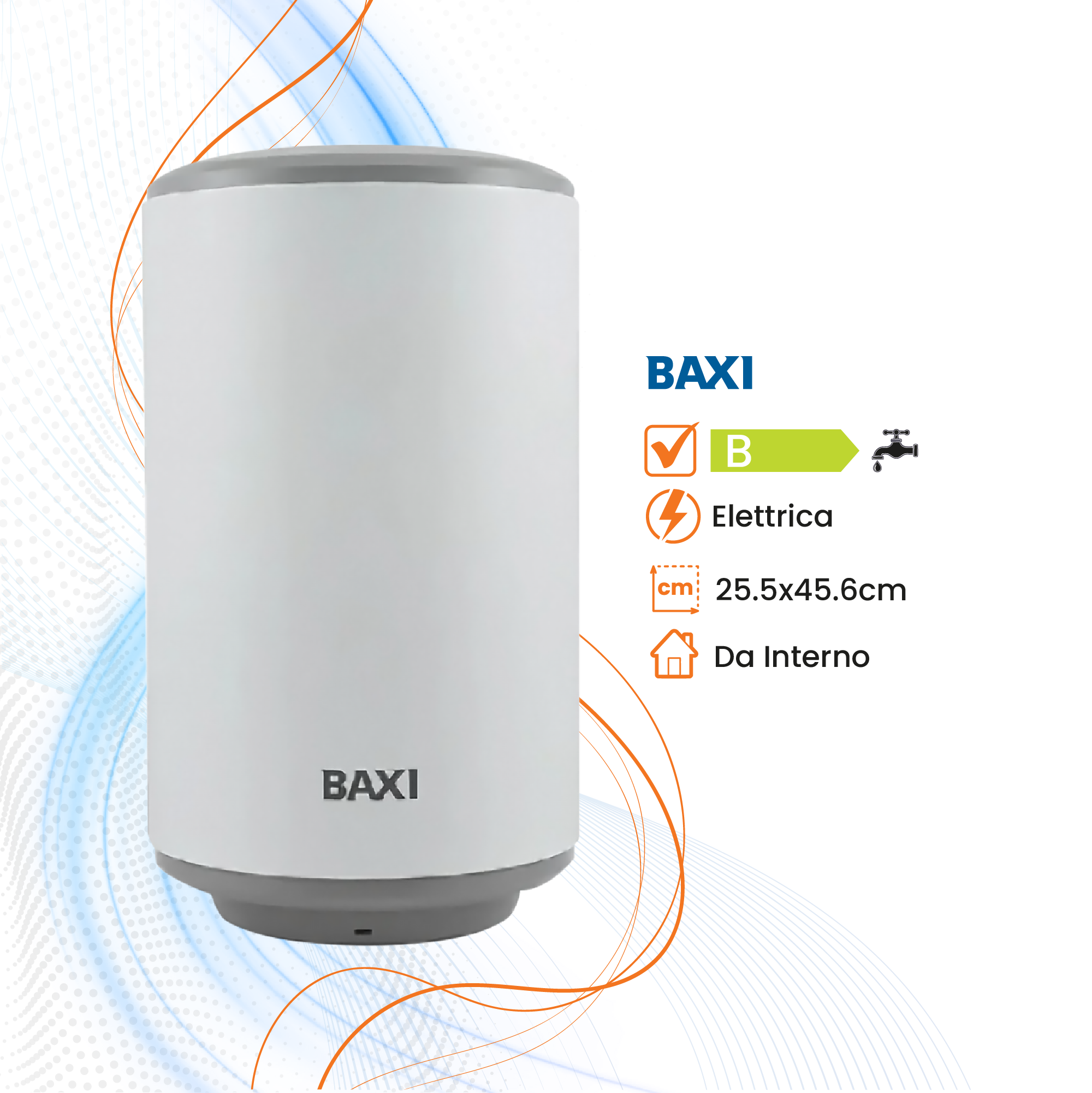 Scaldabagno Baxi Extra+ Elettrico Sopralavello/Sottolavello