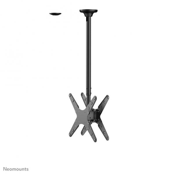 Neomounts FPMA-C340DBLACK Supporto a soffitto per doppio monitor/TV 32-75" - alt. 106-156 cm [FPMA-C340DBLACK]