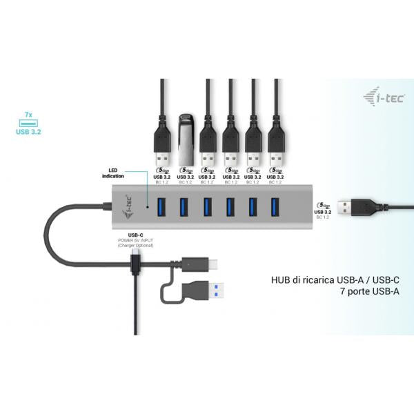 i-tec USB-C Charging Metal HUB 7 Port [C31HUBMETAL703]