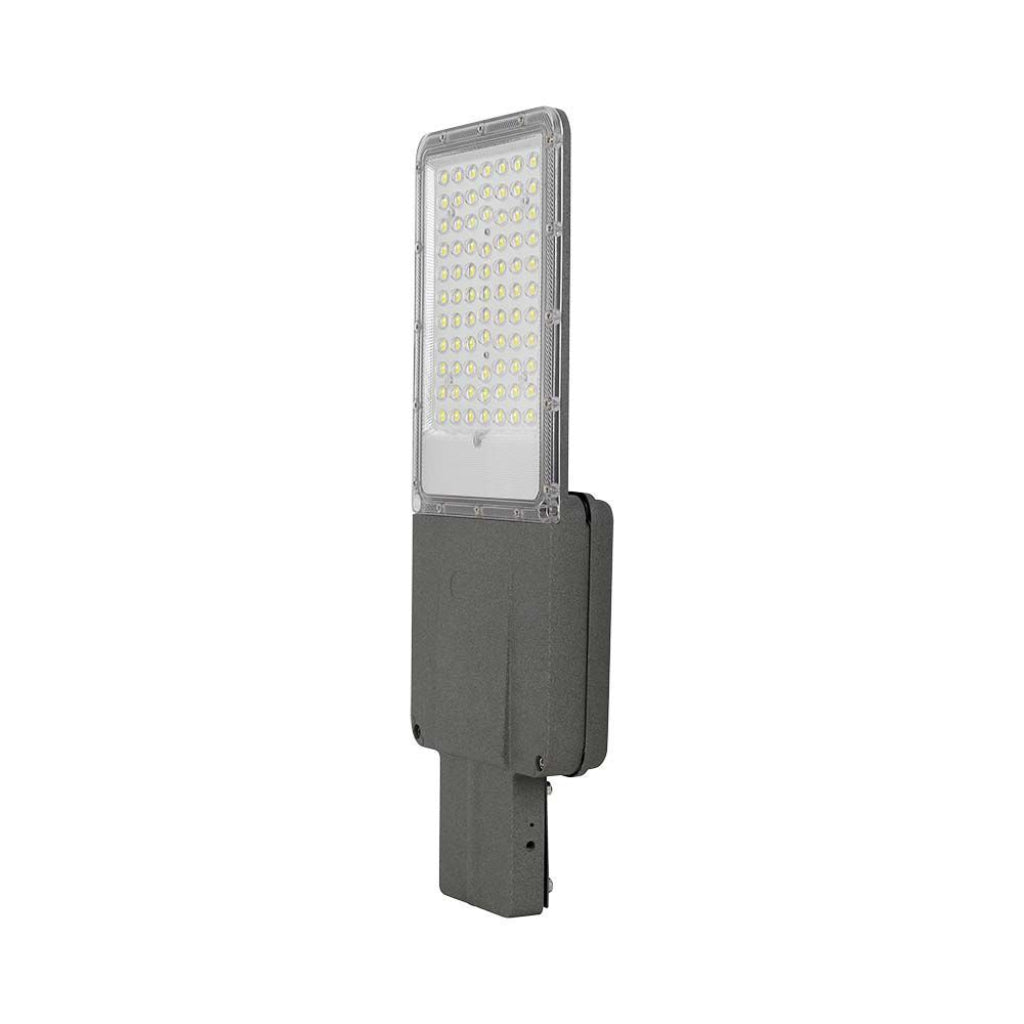 Armatura Stradale LED Solare 35W con Pannello e Batteria LiFePO4 4000K IP65 Grigio