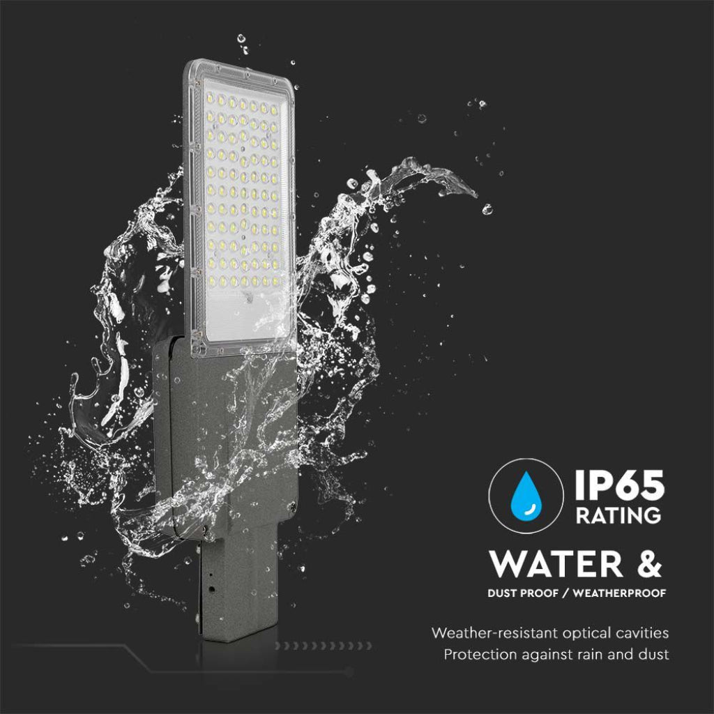 Armatura Stradale LED Solare 35W con Pannello e Batteria LiFePO4 4000K IP65 Grigio