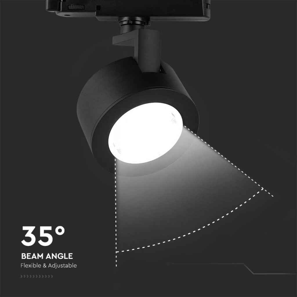 V-Tac Faretto LED Binario Trifase 30W CCT 3in1 Nero COB