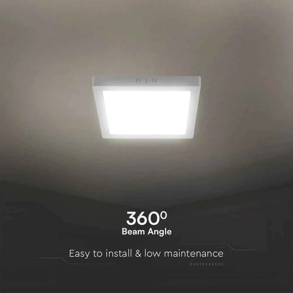 Plafoniera LED 6W Quadrata 6500K Samsung IP20 Bianca V-TAC