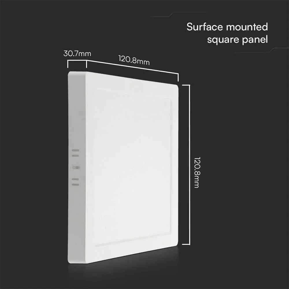Plafoniera LED 6W Quadrata 6500K Samsung IP20 Bianca V-TAC