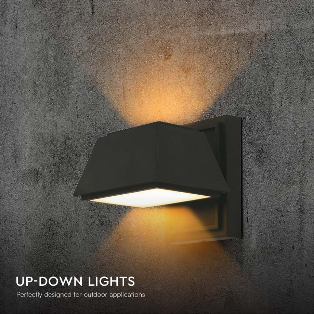 Lampada LED Muro 15W Doppio Fascio IP65 3000K Nero V-TAC