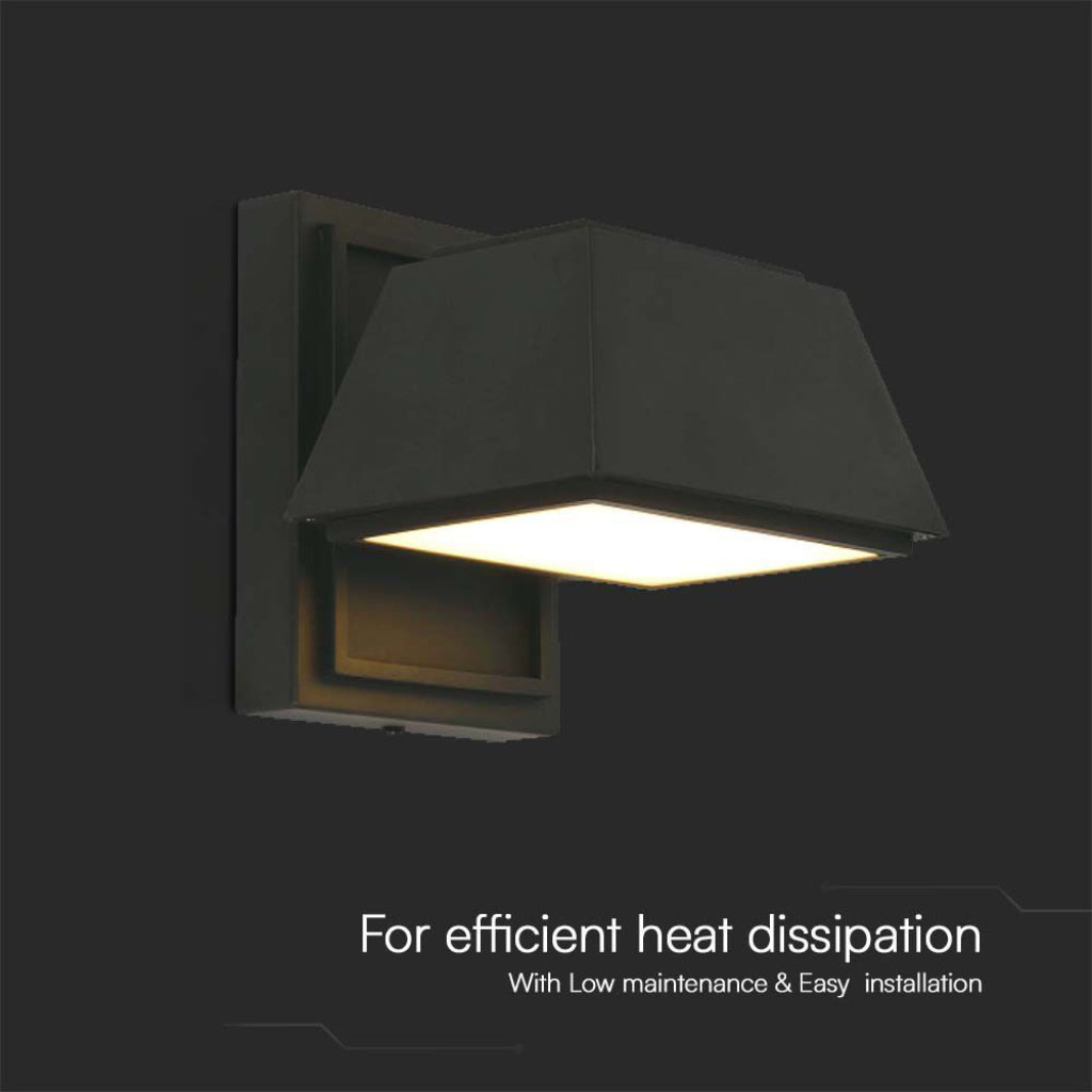 Lampada LED Muro 15W Doppio Fascio IP65 3000K Nero V-TAC