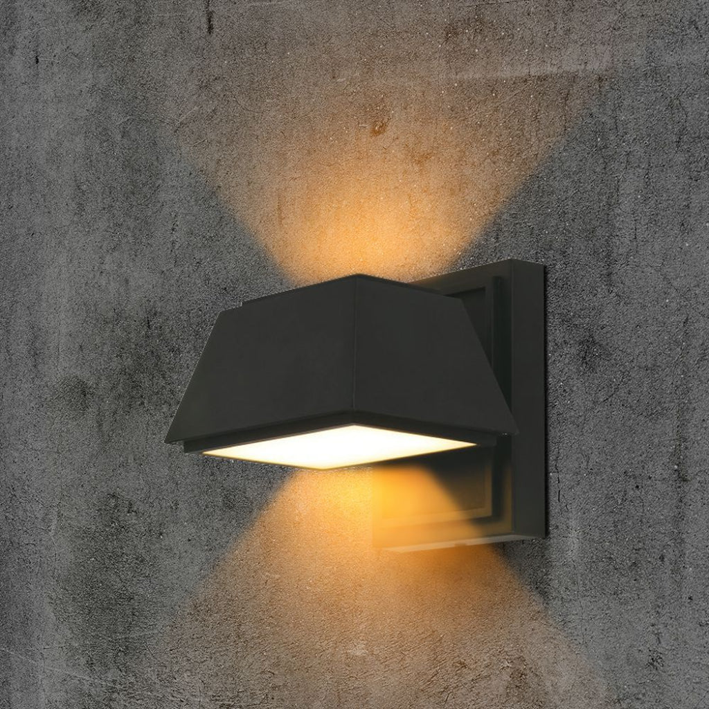 Lampada LED Muro 15W Doppio Fascio IP65 3000K Nero V-TAC