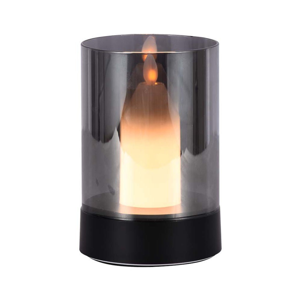 V-Tac Lampada LED da Tavolo 2W USB-C Candela Vetro Fumé 3000K