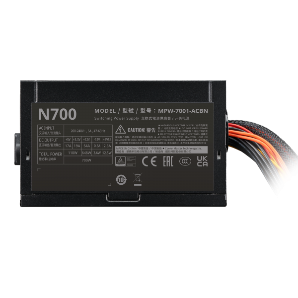 Cooler Master Elite NEX 230V 700 alimentatore per computer 700 W 24-pin ATX ATX Nero [MPW-7001-ACBN-BEU]
