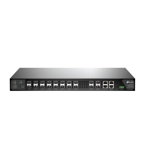 TP-Link - DS-P7001-16 - 16-port GPON OLT, Broadcom Chipset, 16x SFP GPON ports, 4x 10Gbps SFP+ uplink ports, 1x Gigabit RJ45 uplink port?1x RJ45 Console port, 1x Gigabit RJ45 Manage port, Hot-swap red [DS-P7001-16]