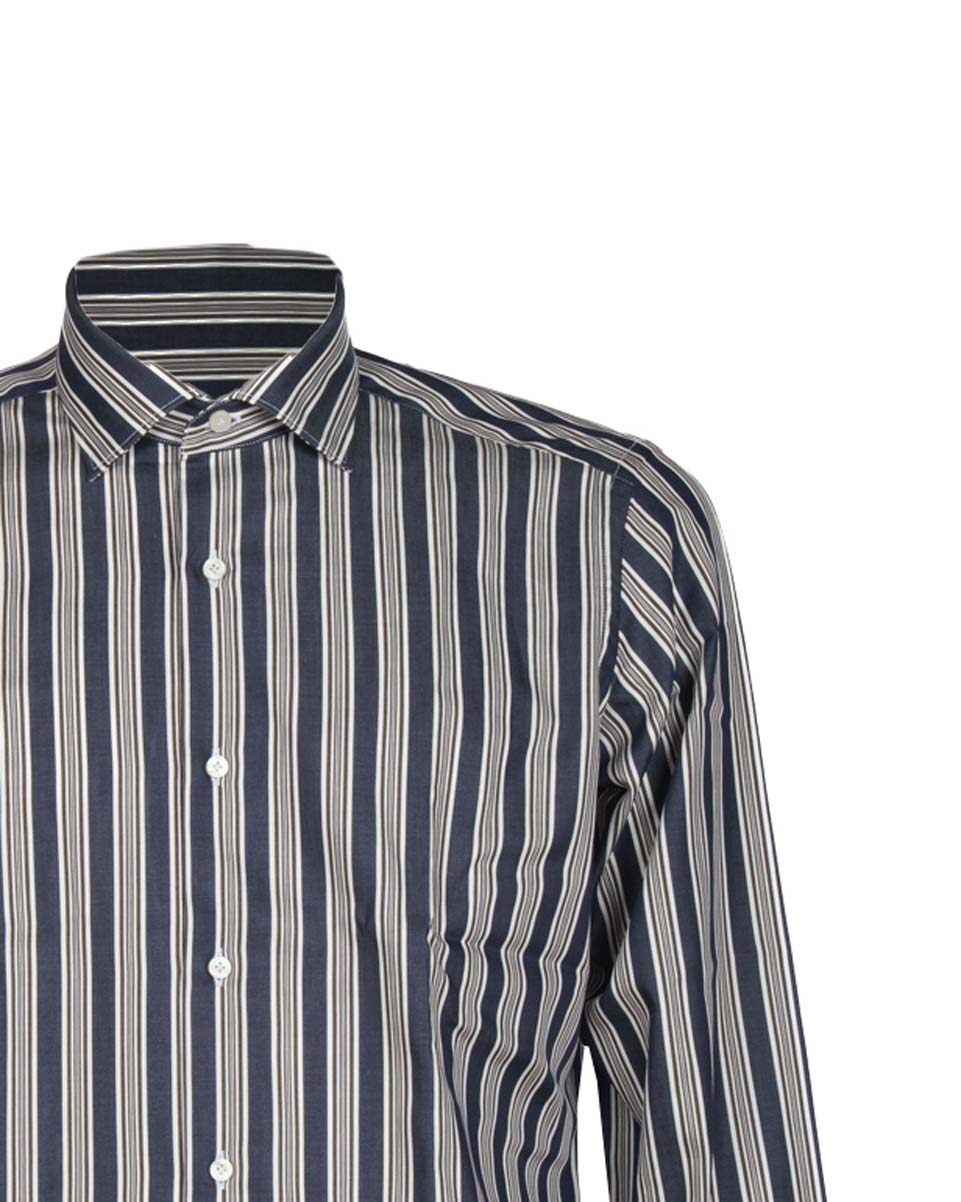 CAMICIA SLIM GIO' BLU E MORO