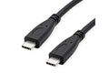 ROLINE GREEN CAVO USB3.2 GEN2, PD 20V5A, WITH EMARK, C - C, M/M, BLACK, 1M [11.44.9057]