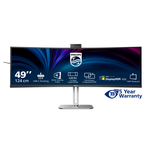 Philips 5000 series 49B2U5900CH/00 LED display 124 cm (48.8") 5120 x 1440 Pixel Dual QHD LCD Nero [49B2U5900CH/00]