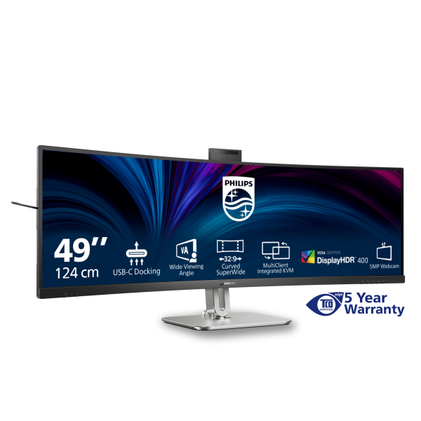 Philips 5000 series 49B2U5900CH/00 LED display 124 cm (48.8") 5120 x 1440 Pixel Dual QHD LCD Nero [49B2U5900CH/00]