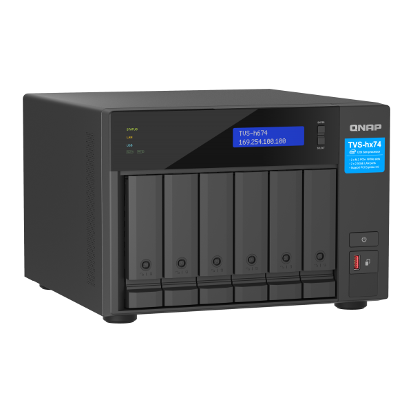 QNAP TVS-H674T-I5-32G server NAS e di archiviazione Tower Collegamento ethernet LAN Nero i5-12400 [TVS-H674T-I5-32G]