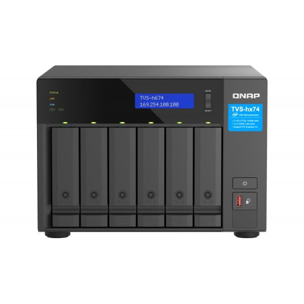 QNAP TVS-H674T-I5-32G server NAS e di archiviazione Tower Collegamento ethernet LAN Nero i5-12400 [TVS-H674T-I5-32G]