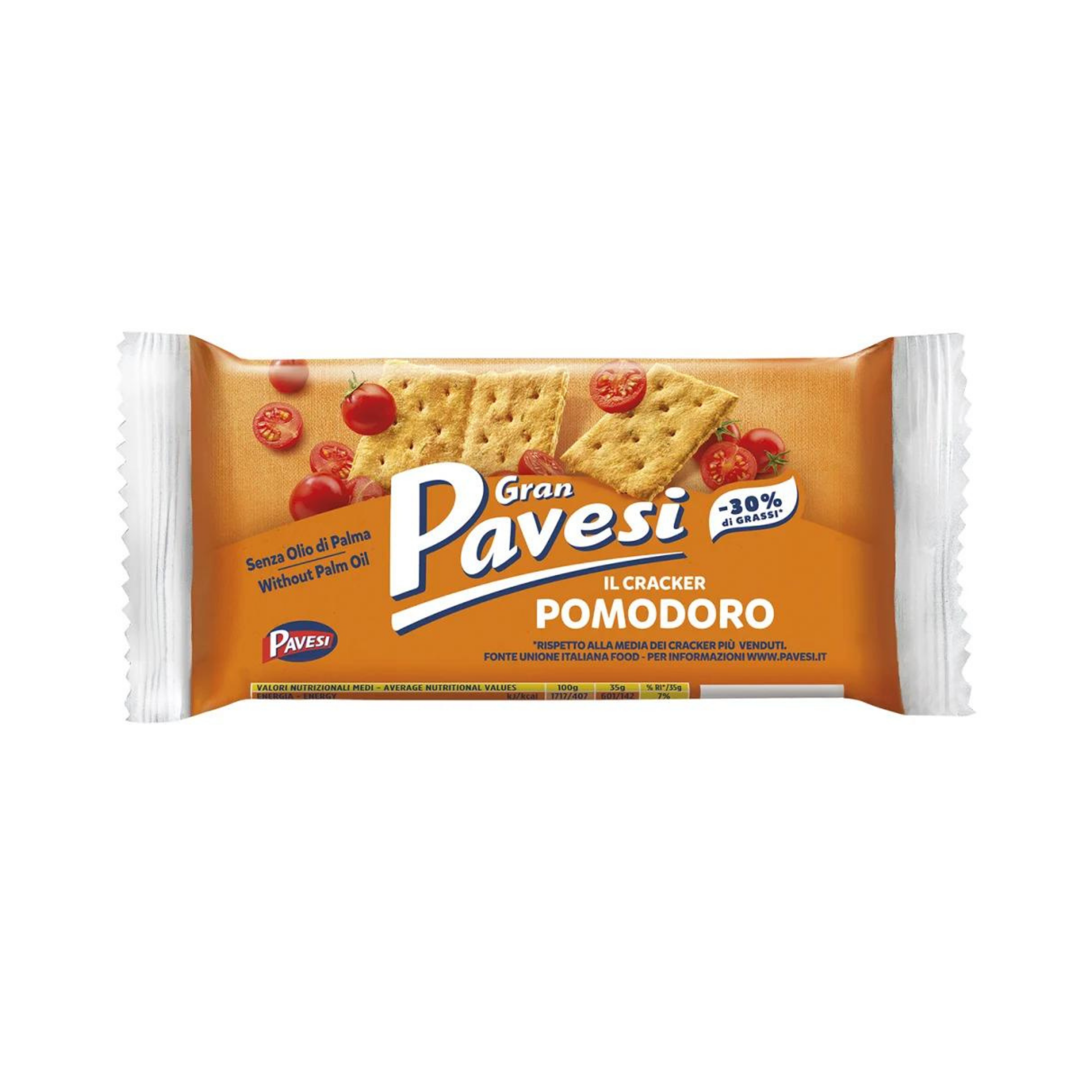 Gran Pavesi, Cracker Pomodoro 31gr - Confezione da 8 pezzi