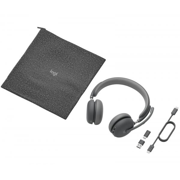 Logitech 981-001311 cuffia e auricolare Con cavo e senza cavo A Padiglione Ufficio USB tipo-C Bluetooth Grafite [981-001311]