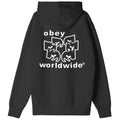 Obey Felpa con cappuccio da uomo Wordwide Eyes Heavyweight 117463364 nero