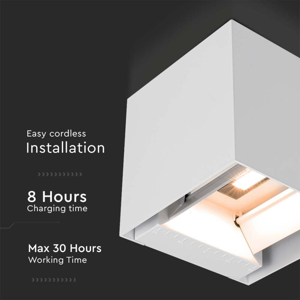 Lampada LED Solare da Giardino 9W con Sensore 4000K IP65 Bianca