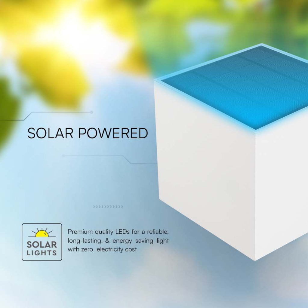 Lampada LED Solare da Giardino 9W con Sensore 4000K IP65 Bianca