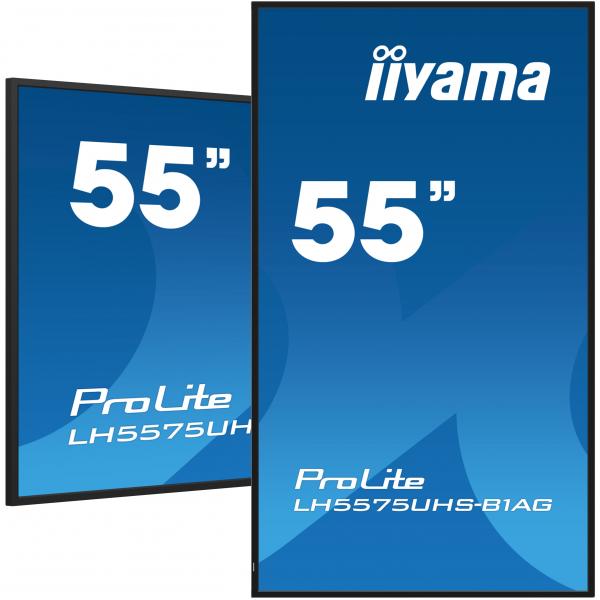 iiyama LH5575UHS-B1AG visualizzatore di messaggi Pannello piatto per segnaletica digitale 138,7 cm (54.6") LCD Wi-Fi 500 cd/m 4K Ultra HD Nero Processore integrato Android 11 24/7 [LH5575UHS-B1AG]