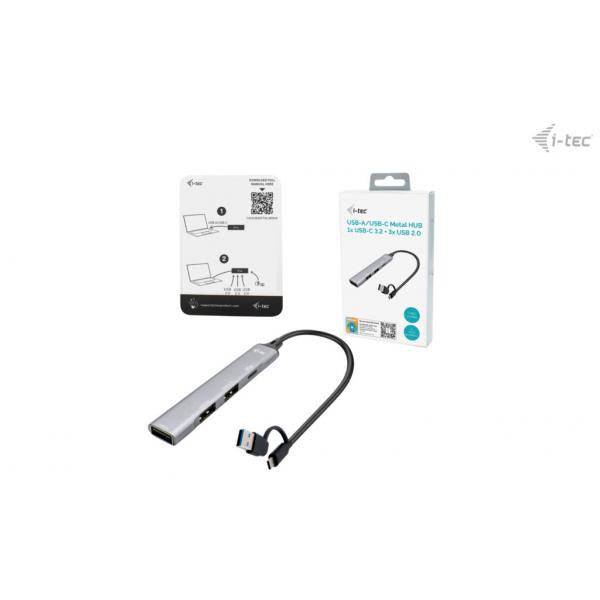 i-tec USB-C/USB-A Metal HUB 1x USB 3.0 + 3x USB 2.0 [CAHUBMETALMINI4]