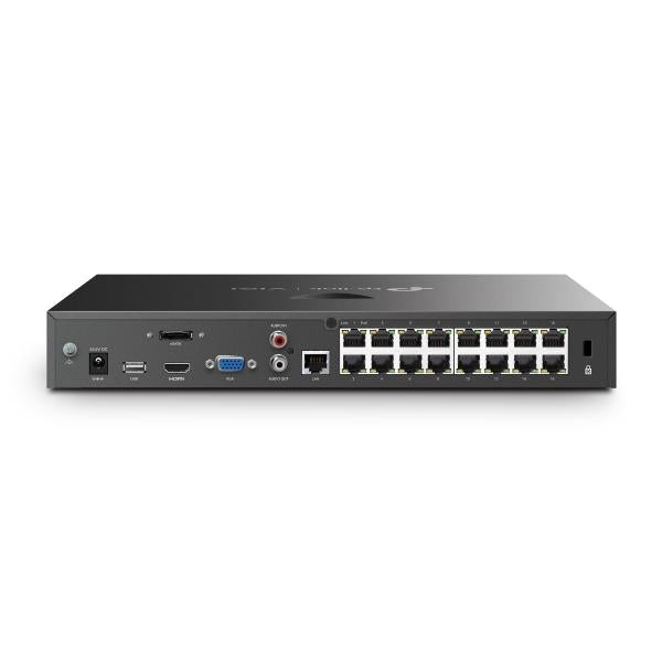 TP-Link - 16 Channel PoE+ Network Video Recorder Spec:4K HDMI Video Output & 16MP Decoding Capacity- 24/7 Continuous Recording- 16-Channel Real-Time Live View- 16-Channel Simultaneous Playback- H.265 [VIGINVR2016H-16MP]