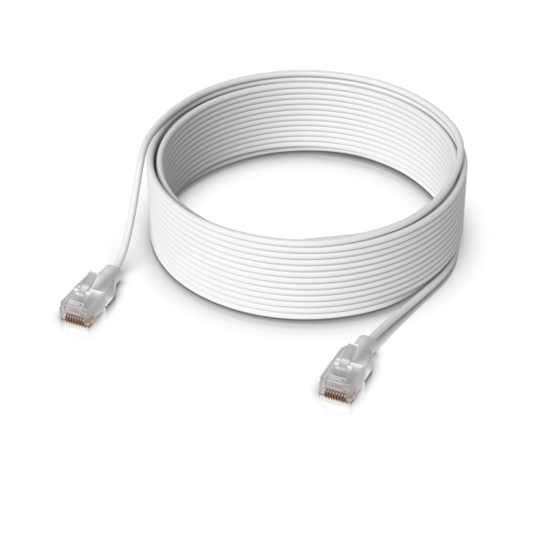 Ubiquiti - UniFi Etherlighting Patch Cable, Nano-thin patch cable with 2.5 GbE support designed to show Etherlighting effect - 15M [UACC-Cable-Patch-EL-15M-W]